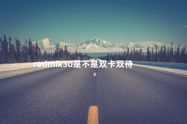 redmik30是不是双卡双待