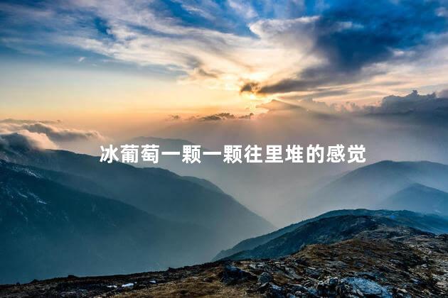 冰葡萄一颗一颗往里堆的感觉