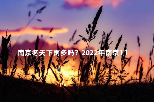 南京冬天下雨多吗？2022年南京11月会下雨吗