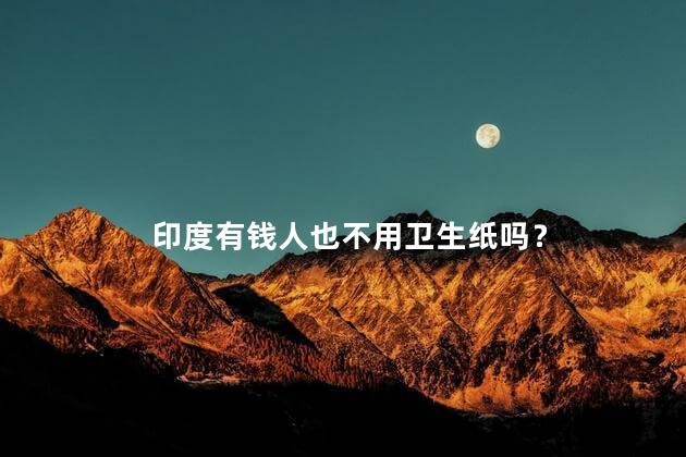 印度有钱人也不用卫生纸吗？