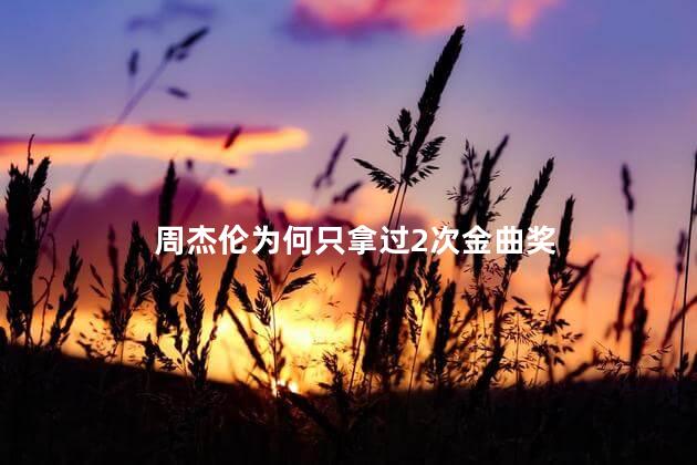 周杰伦为何只拿过2次金曲奖